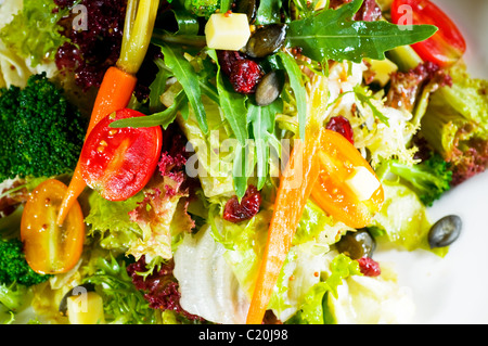 fresh mixed vegetables salad extreme close up ,very healthy food Stock Photo