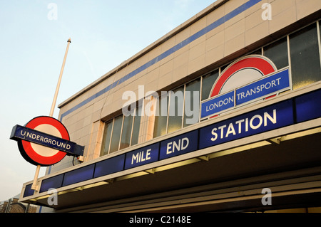 Mile End Station Tower Hamlet London England UK Stock Photo