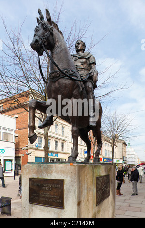 Statue of Marcus Cocceius Nerva Augustus, standing in Southgate Street, Gloucester Stock Photo