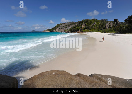 Beach on Grand Soeur Island, Seychelles Stock Photo