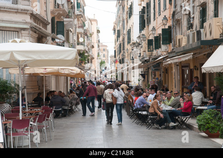 Corfu, Greece. October. In the streets of Corfu Town. Stock Photo