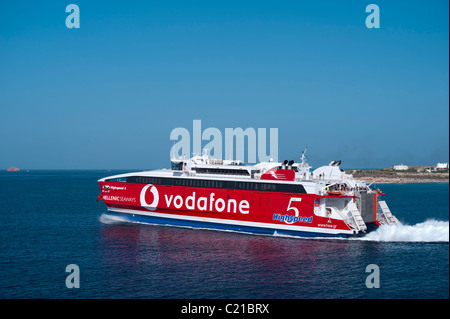 seaways hellenic ferry aegean speed piraeus harbour flying cat alamy highspeed cruising sea near similar