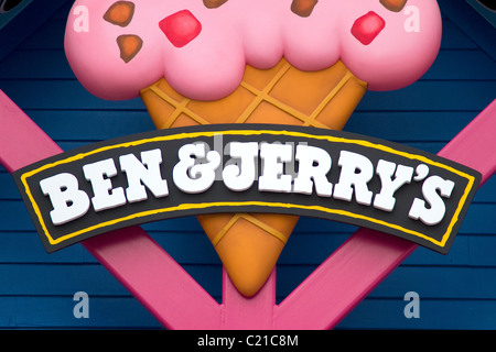 Ben and Jerry's, Ben and Jerry, ice cream factory in Waterbury, Vermont, USA. Stock Photo