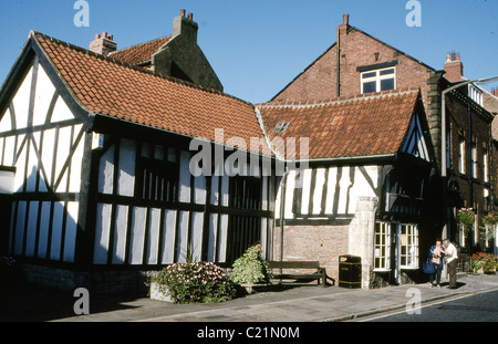 The 'Ark', a half-timbered building, home to the town council offices at Kirkgate, Tadcaster, North Yorkshire, England. Stock Photo