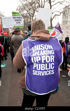 tuc march for change london 26th march 2011 Stock Photo
