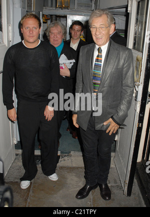 Antony Cotton and Sir Ian McKellen , Breakfast at Tiffany's press night held at The Theatre Royal Haymarket - Departures Stock Photo