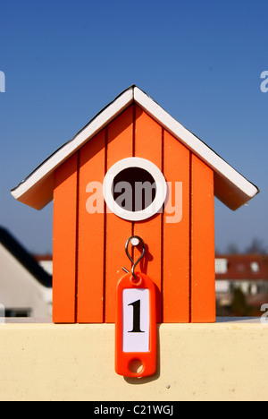 House number one, written on the label. Stock Photo