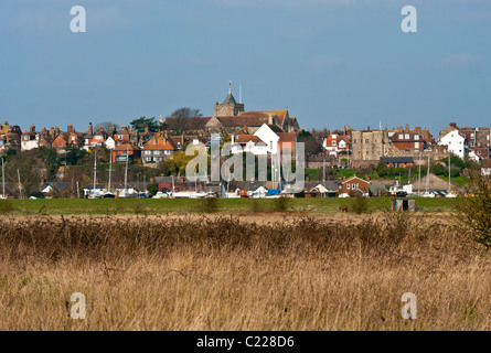 Rye East Sussex England Seen Through A Summer Haze Stock Photo