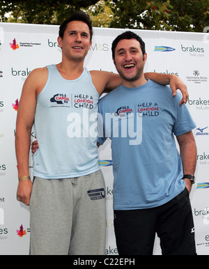 Jeremy Edwards and Antony Costa  The Royal Parks Foundation Half Marathon fundraiser held in Hyde Park London, England - Stock Photo