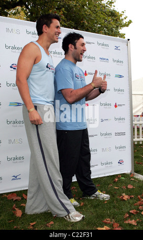 Jeremy Edwards and Antony Costa The Royal Parks Foundation Half Marathon fundraiser held in Hyde Park London, England - Stock Photo