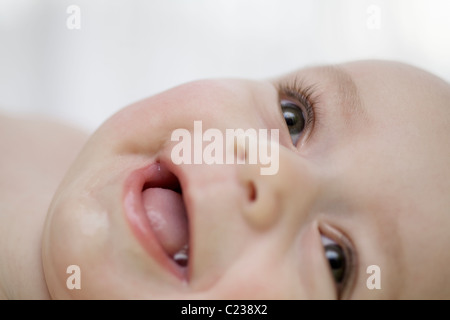 9 month old baby smiling Stock Photo