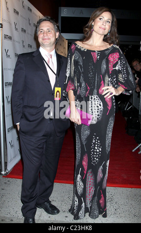 Jason Binn CEO and founder of Niche Media and Minnie Driver Premiere of 'Motherhood' hosted by Gotham magazine at the SVA Stock Photo