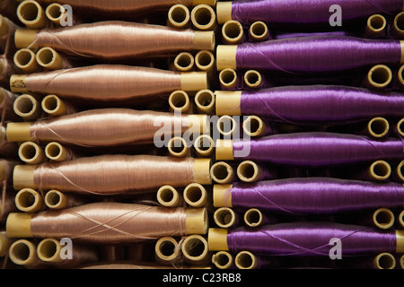 Cotton Reels for sale, Morocco Stock Photo