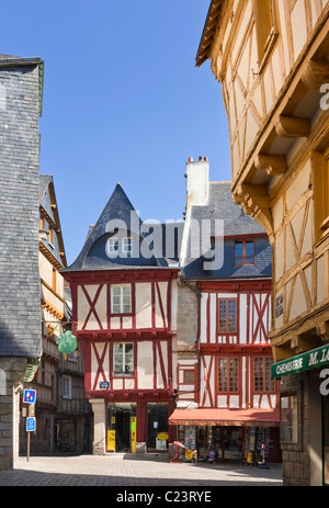 Vannes, France - Place Henri IV square in the city with old medieval buildings, Vannes, Morbihan, Brittany, France, Europe Stock Photo