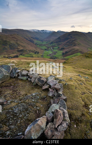 View towards High Raise and The Knott from Hallin Fell in the Lake District Cumbria UK Stock Photo