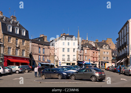 Shopping square Vannes, Morbihan, Brittany, France, Europe Stock Photo