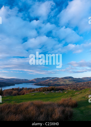 Lake Windermere from Brant Fell, Lake District National Park, Cumbria ...