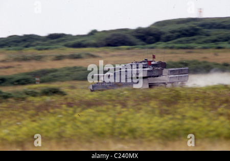 Leopard 2 German main battle tank on the rangers in west wales Stock Photo