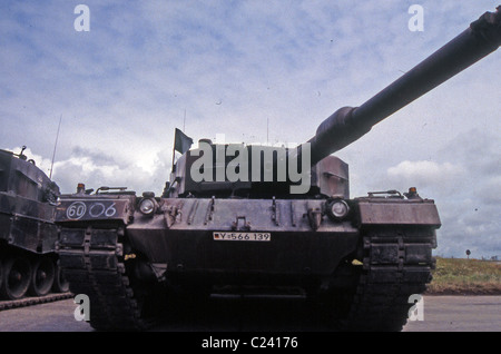 Leopard 2 German main battle tank on the rangers in west wales Stock Photo