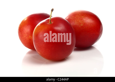 cherry-plum isolated on white background Stock Photo