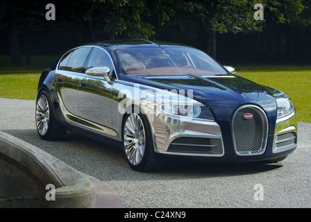 The 16-cylinder, 8-litre, four door Bugatti 16 C Galibier concept car, France, October 2009. The super car takes its name Stock Photo