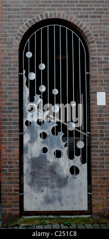 metal decorated door Stock Photo
