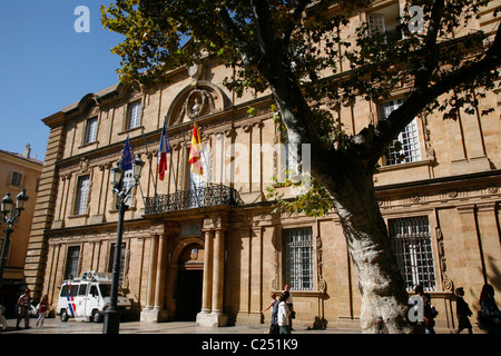 Hotel De Ville, Aix en Provence, Bouches du Rhone,  Provence, France. Stock Photo