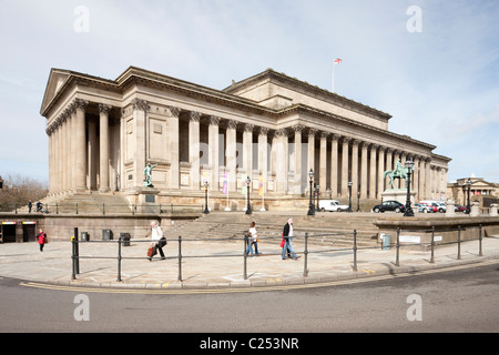 Exterior of St Georges Hall, Liverpool Stock Photo