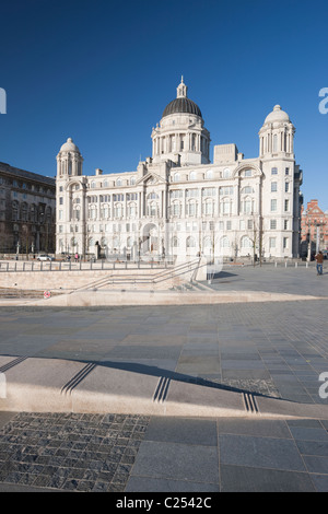 Port of Liverpool Building at Pier Head, Liverpool Stock Photo