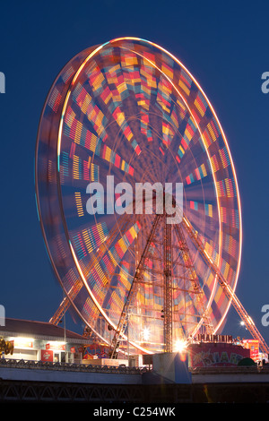 The ferris wheel on the pier at Blackpool Beach in Lancashire, England, UK Stock Photo