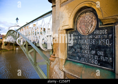 Albert Bridge over the River Welland Stock Photo