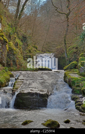 Rapids on Hoar Oak water near Watersmeet Stock Photo
