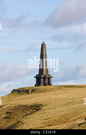 View of Stoodley Pike on Pennine Way Stock Photo