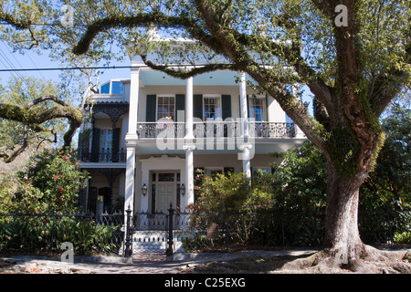 Famous Brevard-Rice House, former home of Anne Rice, in Garden District of New Orleans Stock Photo