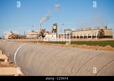 Geothermal electric power plant Niland, CA. Stock Photo