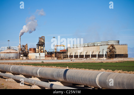 Geothermal electric power plant Niland, CA. Stock Photo