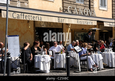 Italy, Rome, Piazza del Popolo, Canova cafe Stock Photo