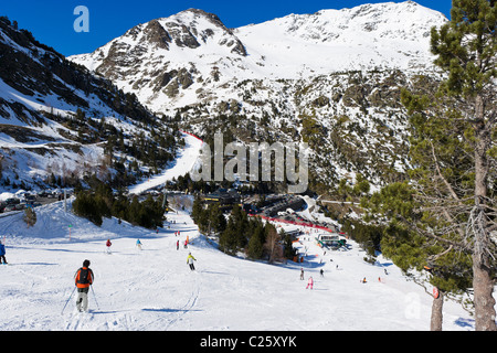 View from the slopes in Arcalis, Vallnord Ski Area, Andorra Stock Photo