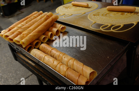 Japanese Pan cake(in thai'Kanom Tokyo'), thai street snack , bangkok, thailand Stock Photo