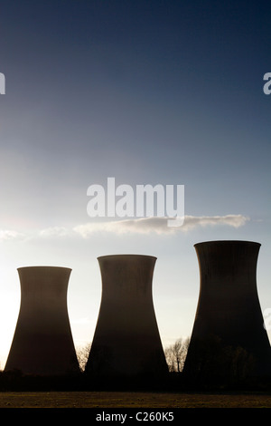 Cooling towers of powerstation, Derbyshire, England, UK Stock Photo