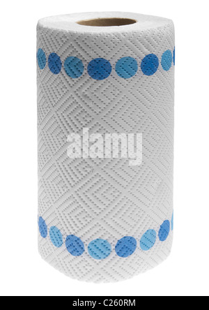 Kitchen roll on white background Stock Photo