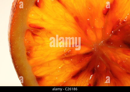 slice of orange, photographed in close-up Stock Photo