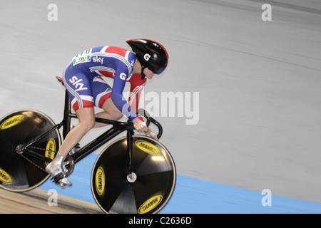 Vickie Victoria Pendleton gb Qualification women's individual sprint UCI Cycling World Championships Apeldoorn 25 March 2011 Stock Photo