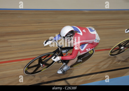 JAMES Rebecca Angharad womens sprint UCI Track Cycling World Championships Apeldoorn 25 March 2011 Stock Photo