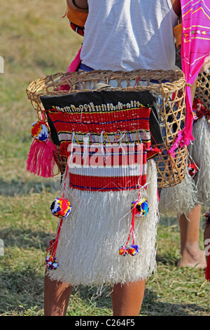 Wancho Man, Tribe at Namdapha Eco Cultural Festival, Miao, Arunachal Pradesh, India Stock Photo