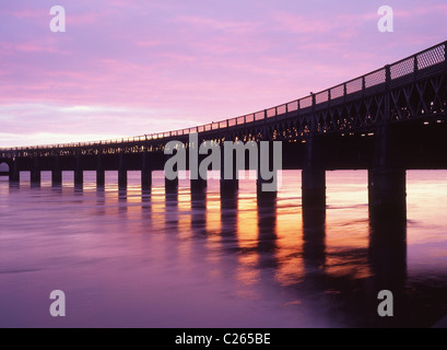 Tay Rail Bridge, Dundee, Scotland Stock Photo