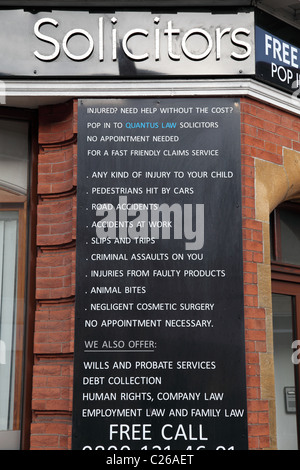 A solicitors in a U.K. city. Stock Photo