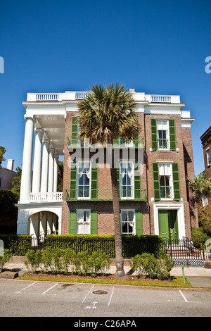 Historic homes along the Battery in Charleston, SC. Stock Photo