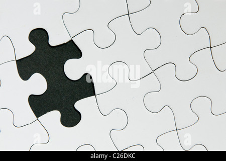 one piece of puzzle was missing Stock Photo