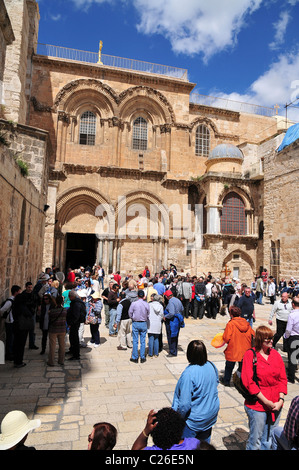 Israel, Jerusalem, Old City, Exterior of the church of the Holy Sepulchre, The main entrance Stock Photo